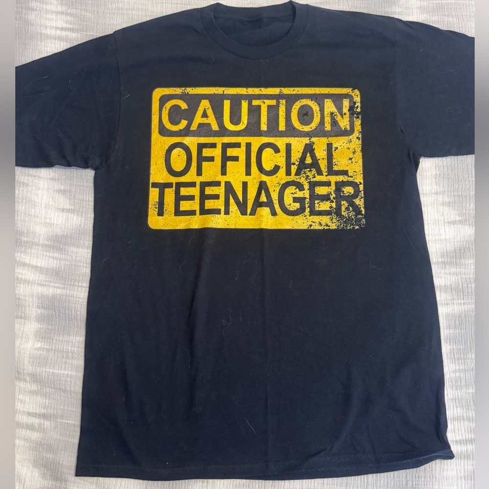 Caution Official Teenager T Shirt AM